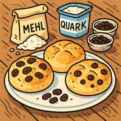 Foto von Quark-Brötchen